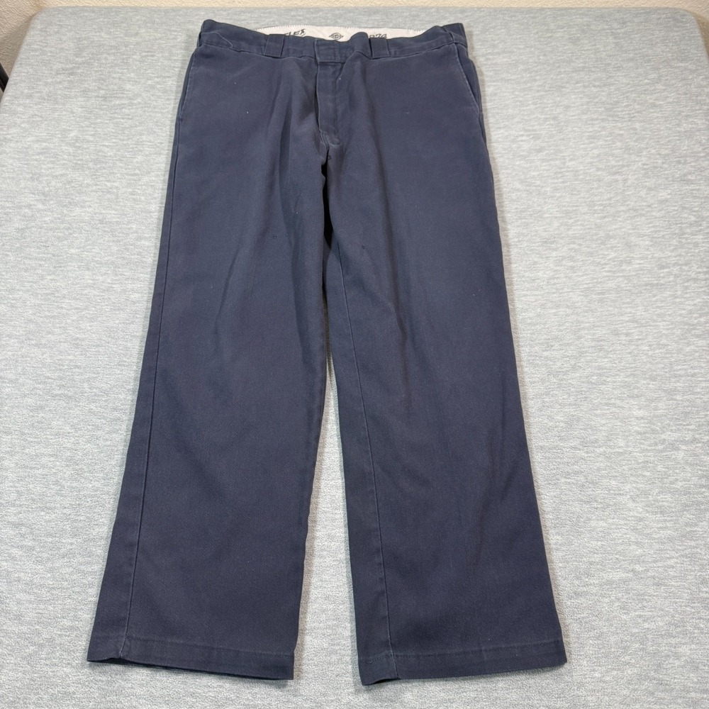 Dickies Pants Men 874 40x29 Blue Original Fit Straight Leg Workwear Durable